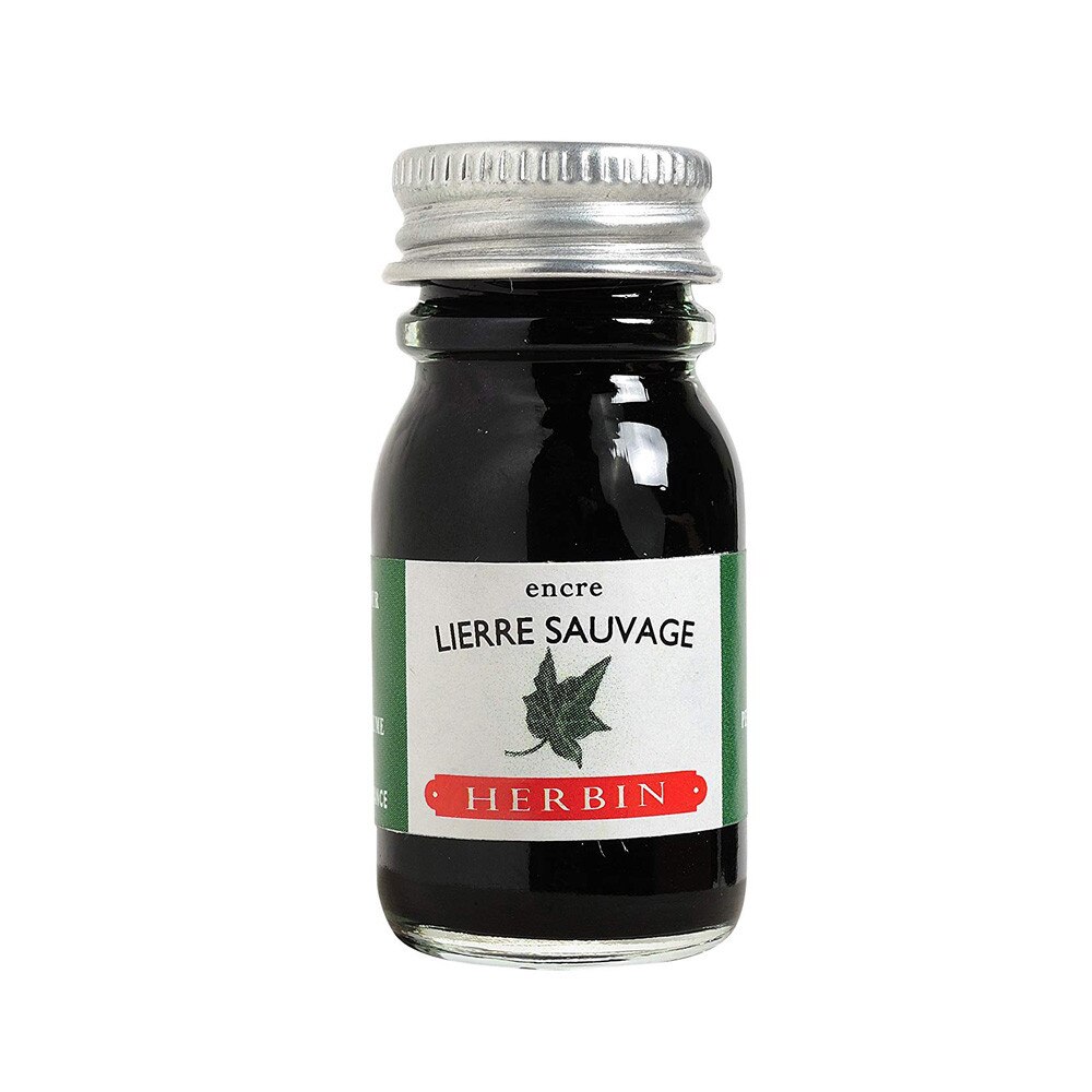 J.Herbin 10ml Fountain Pen Ink Lierre Sauvage Bottle